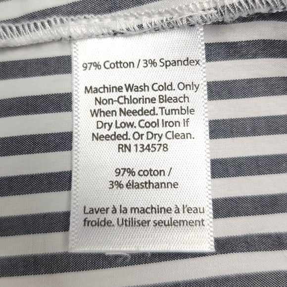 Vineyard Vines Striped V Neck Top With Sash Belt Size Large - Picture 7 of 8